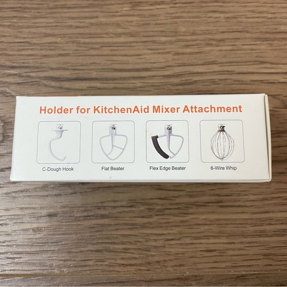 Under Cupboard Mounts for KitchenAid Attachments/Whisks, Set if 4, NWT, White - Picture 3 of 6